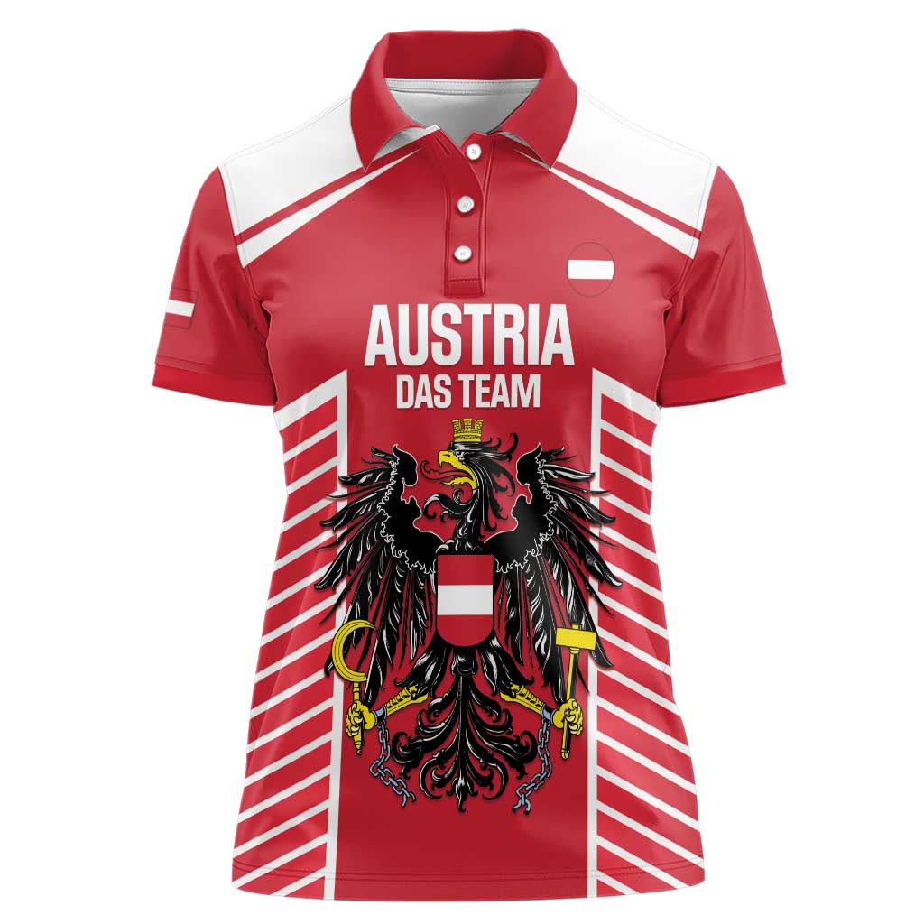 Custom Austria Football Women Polo Shirt Come On Das Team