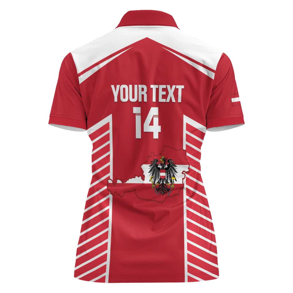 Custom Austria Football Women Polo Shirt Come On Das Team