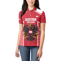 Custom Austria Football Women Polo Shirt Come On Das Team