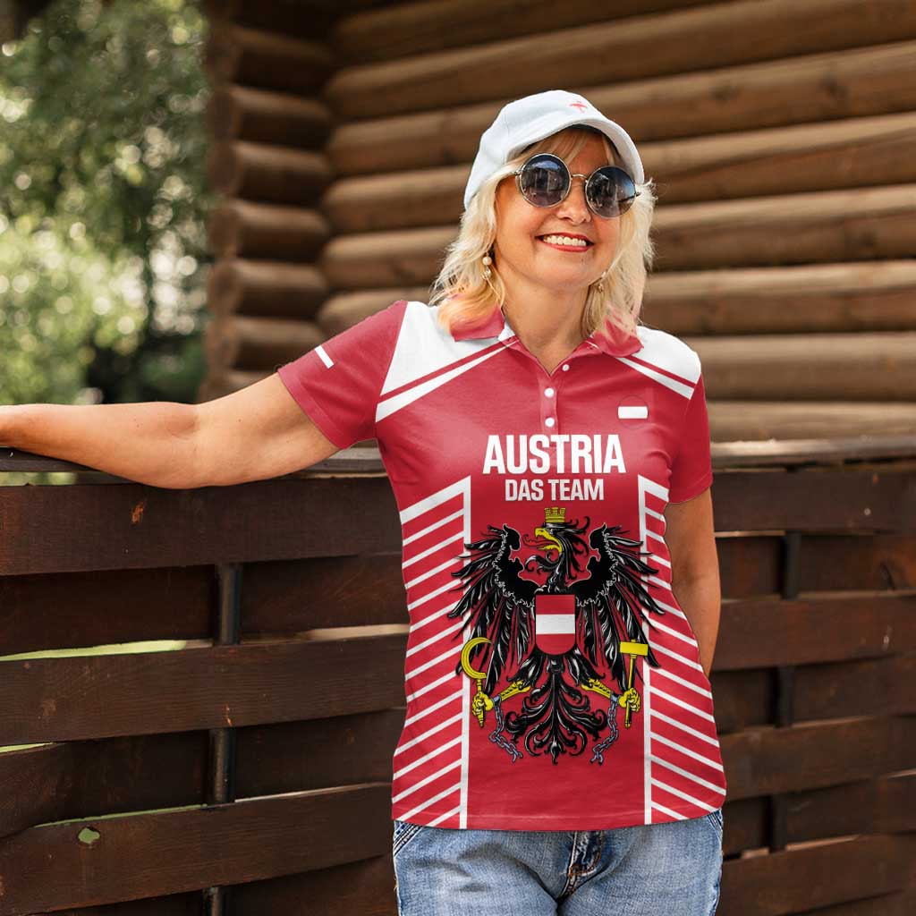 Custom Austria Football Women Polo Shirt Come On Das Team