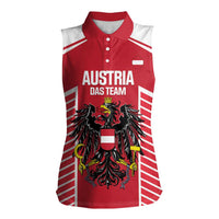 Custom Austria Football Women Sleeveless Polo Shirt Come On Das Team