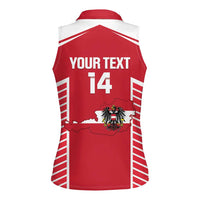 Custom Austria Football Women Sleeveless Polo Shirt Come On Das Team