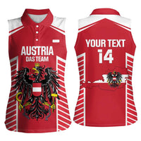 Custom Austria Football Women Sleeveless Polo Shirt Come On Das Team