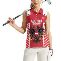 Custom Austria Football Women Sleeveless Polo Shirt Come On Das Team
