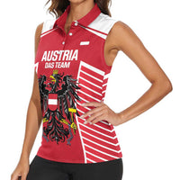Custom Austria Football Women Sleeveless Polo Shirt Come On Das Team