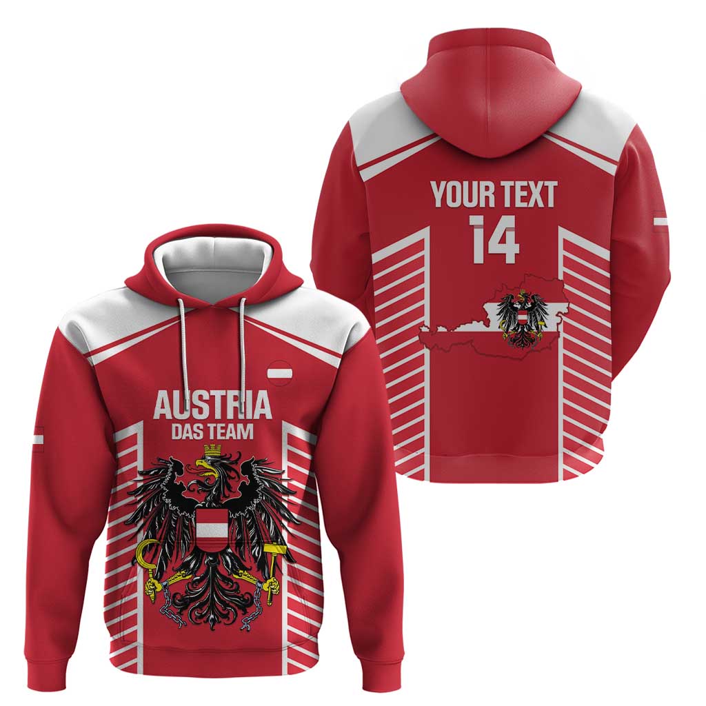 Custom Austria Football Zip Hoodie Come On Das Team