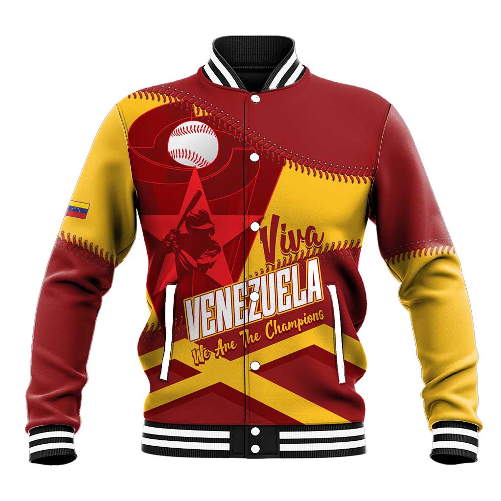 Baseball Venezuela 2026 Custom Baseball Jacket 1st Champions Proud Red Version