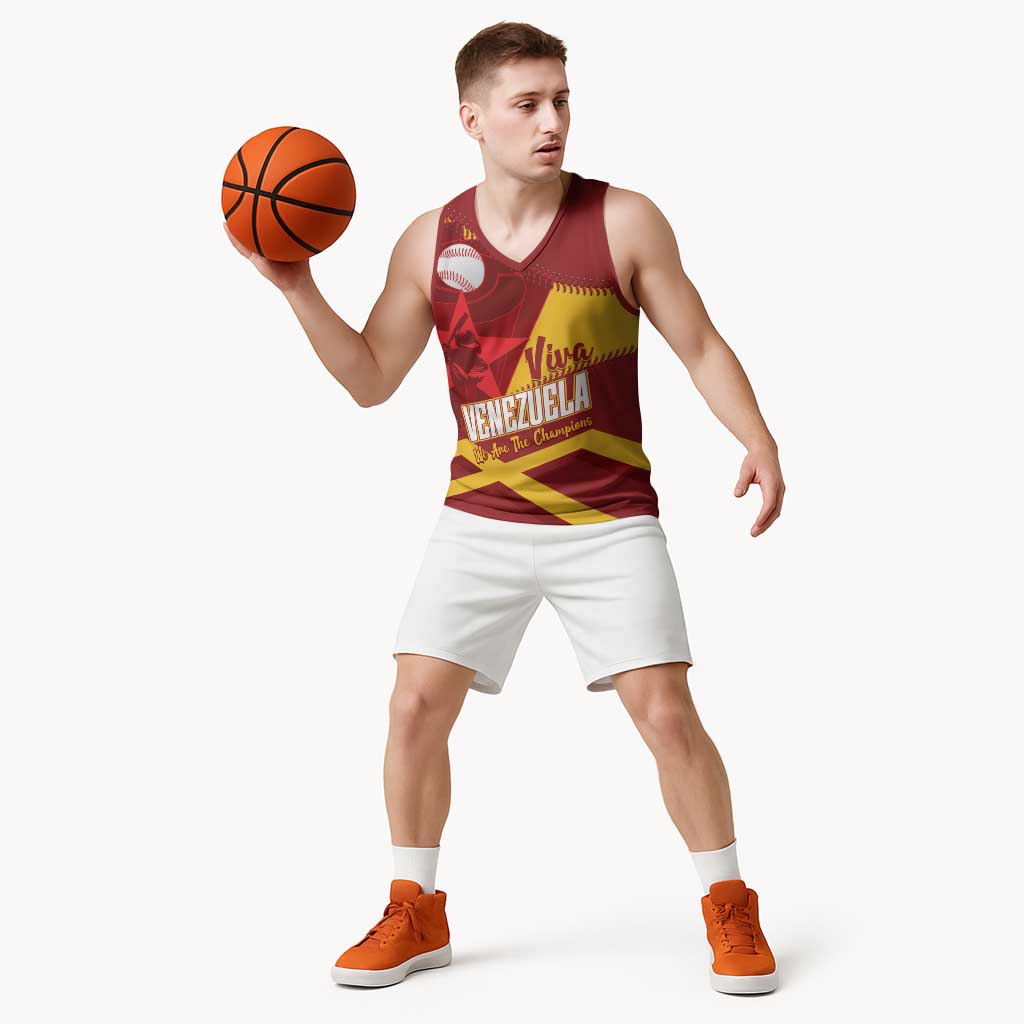 Baseball Venezuela 2026 Custom Basketball Jersey 1st Champions Proud Red Version