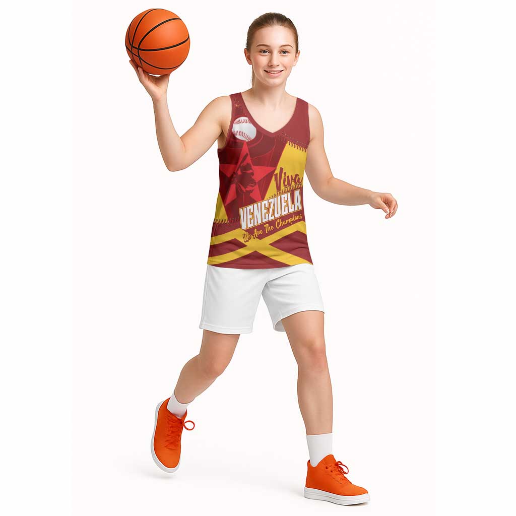 Baseball Venezuela 2026 Custom Basketball Jersey 1st Champions Proud Red Version