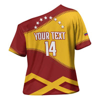 Baseball Venezuela 2026 Custom Cross Shoulder Shirt 1st Champions Proud Red Version