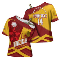 Baseball Venezuela 2026 Custom Cross Shoulder Shirt 1st Champions Proud Red Version