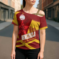 Baseball Venezuela 2026 Custom Cross Shoulder Shirt 1st Champions Proud Red Version