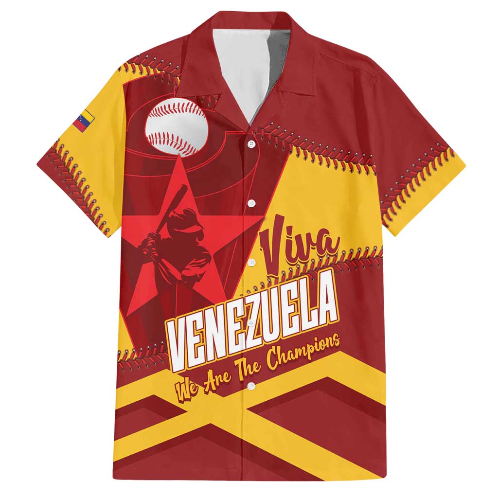 Baseball Venezuela 2026 Custom Hawaiian Shirt 1st Champions Proud Red Version