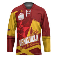 Baseball Venezuela 2026 Custom Hockey Jersey 1st Champions Proud Red Version