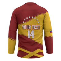 Baseball Venezuela 2026 Custom Hockey Jersey 1st Champions Proud Red Version