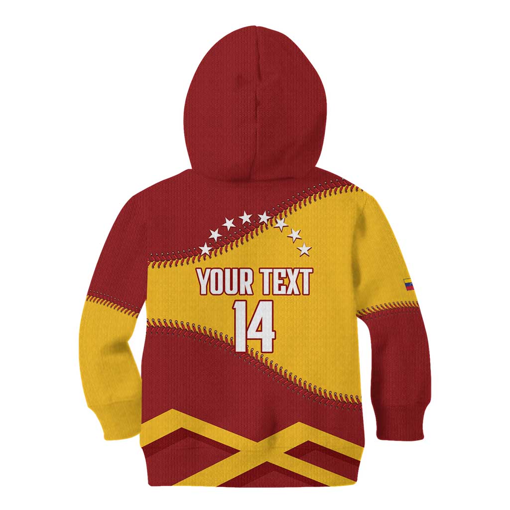 Baseball Venezuela 2026 Custom Kid Hoodie 1st Champions Proud Red Version