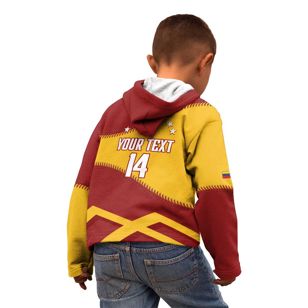 Baseball Venezuela 2026 Custom Kid Hoodie 1st Champions Proud Red Version