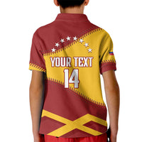 Baseball Venezuela 2026 Custom Kid Polo Shirt 1st Champions Proud Red Version