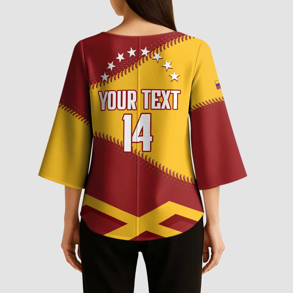 Baseball Venezuela 2026 Custom Kimono Sleeve Blouse 1st Champions Proud Red Version