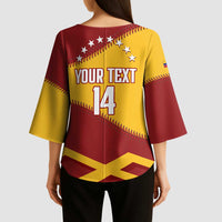 Baseball Venezuela 2026 Custom Kimono Sleeve Blouse 1st Champions Proud Red Version