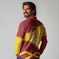 Baseball Venezuela 2026 Custom Long Sleeve Polo Shirt 1st Champions Proud Red Version