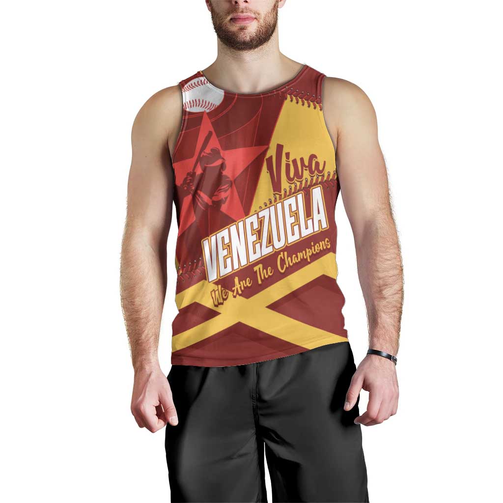 Baseball Venezuela 2026 Custom Men Tank Top 1st Champions Proud Red Version