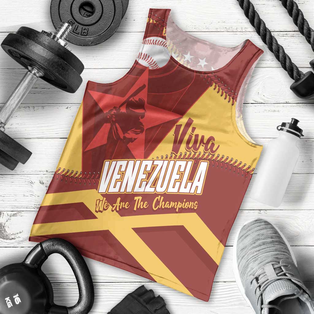 Baseball Venezuela 2026 Custom Men Tank Top 1st Champions Proud Red Version