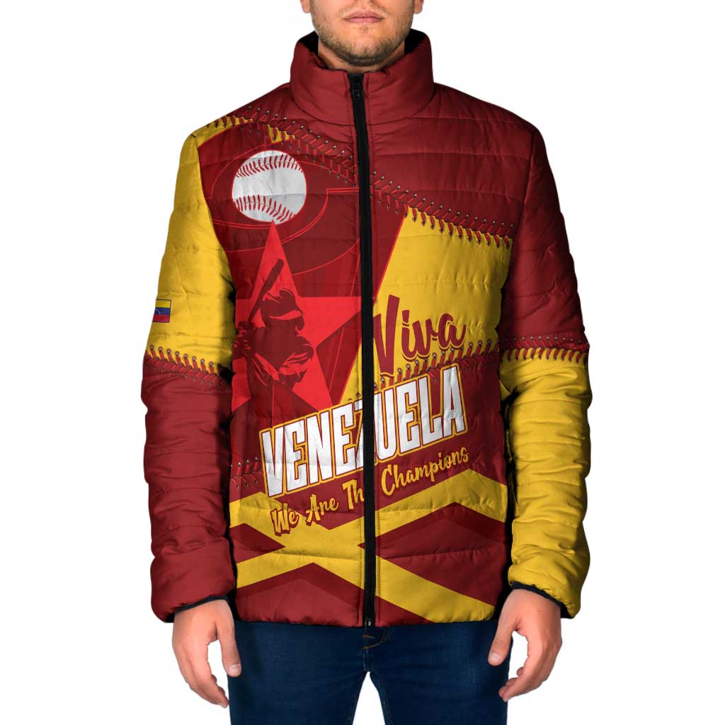 Baseball Venezuela 2026 Custom Padded Jacket 1st Champions Proud Red Version