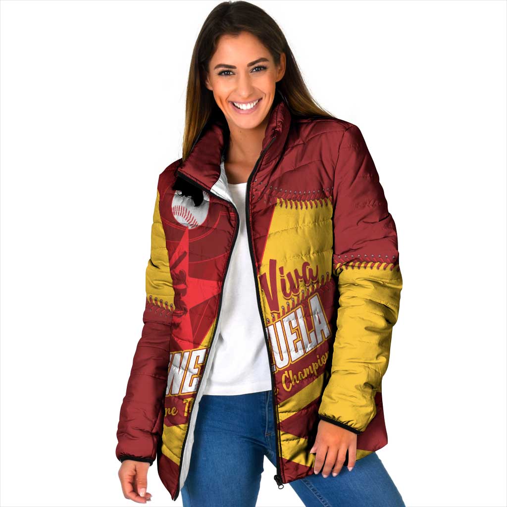 Baseball Venezuela 2026 Custom Padded Jacket 1st Champions Proud Red Version