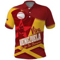 Baseball Venezuela 2026 Custom Polo Shirt 1st Champions Proud Red Version