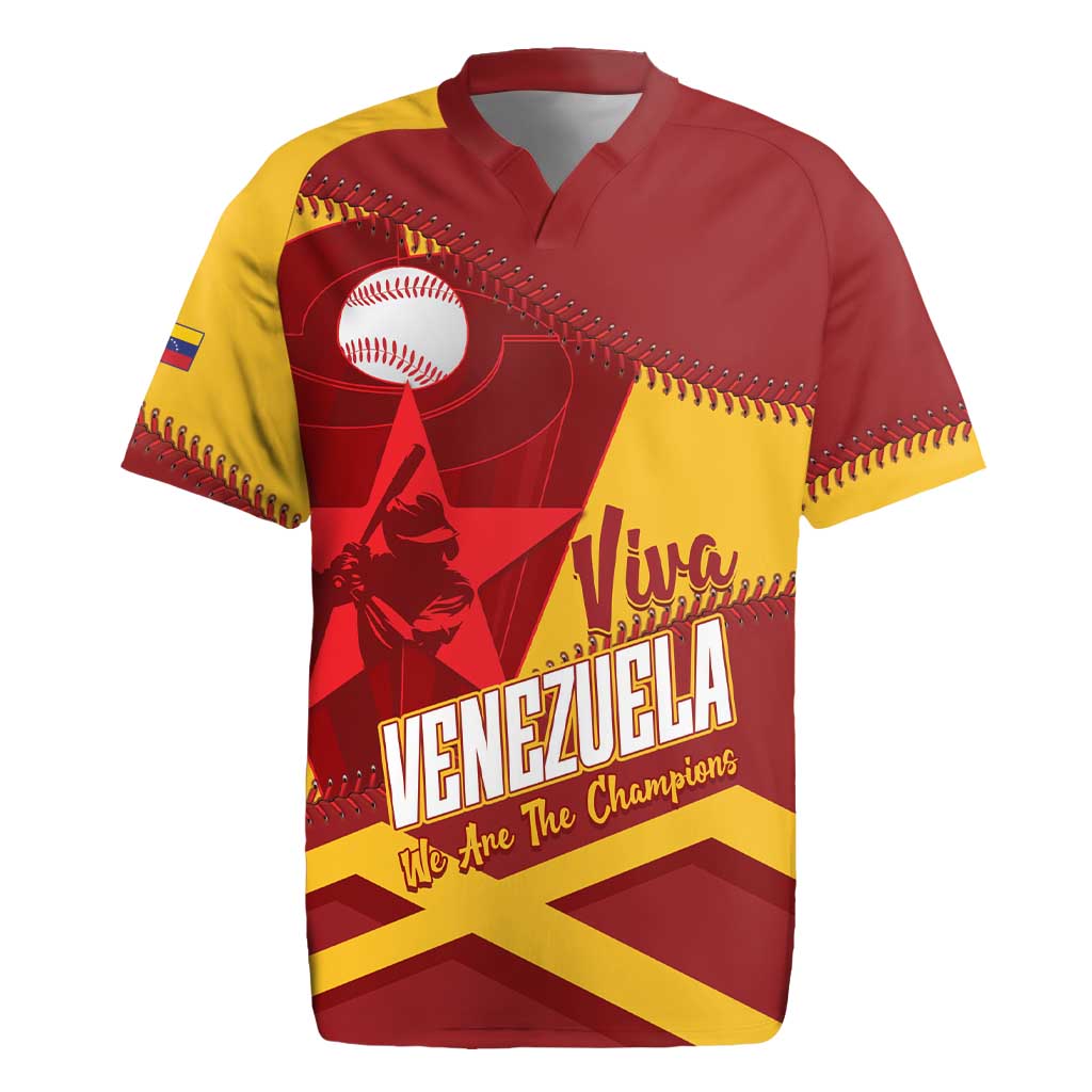 Baseball Venezuela 2026 Custom Rugby Jersey 1st Champions Proud Red Version