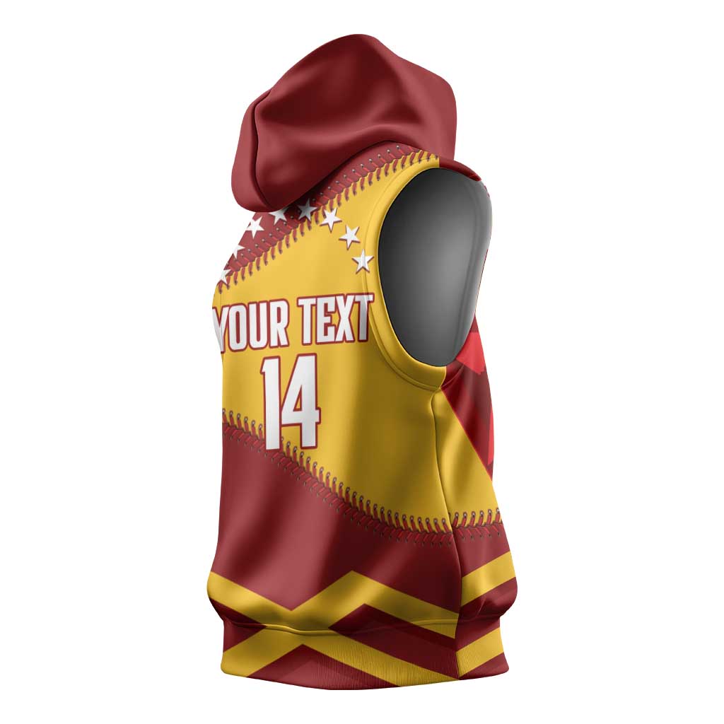 Baseball Venezuela 2026 Custom Sleeveless Hoodie 1st Champions Proud Red Version