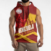 Baseball Venezuela 2026 Custom Sleeveless Hoodie 1st Champions Proud Red Version