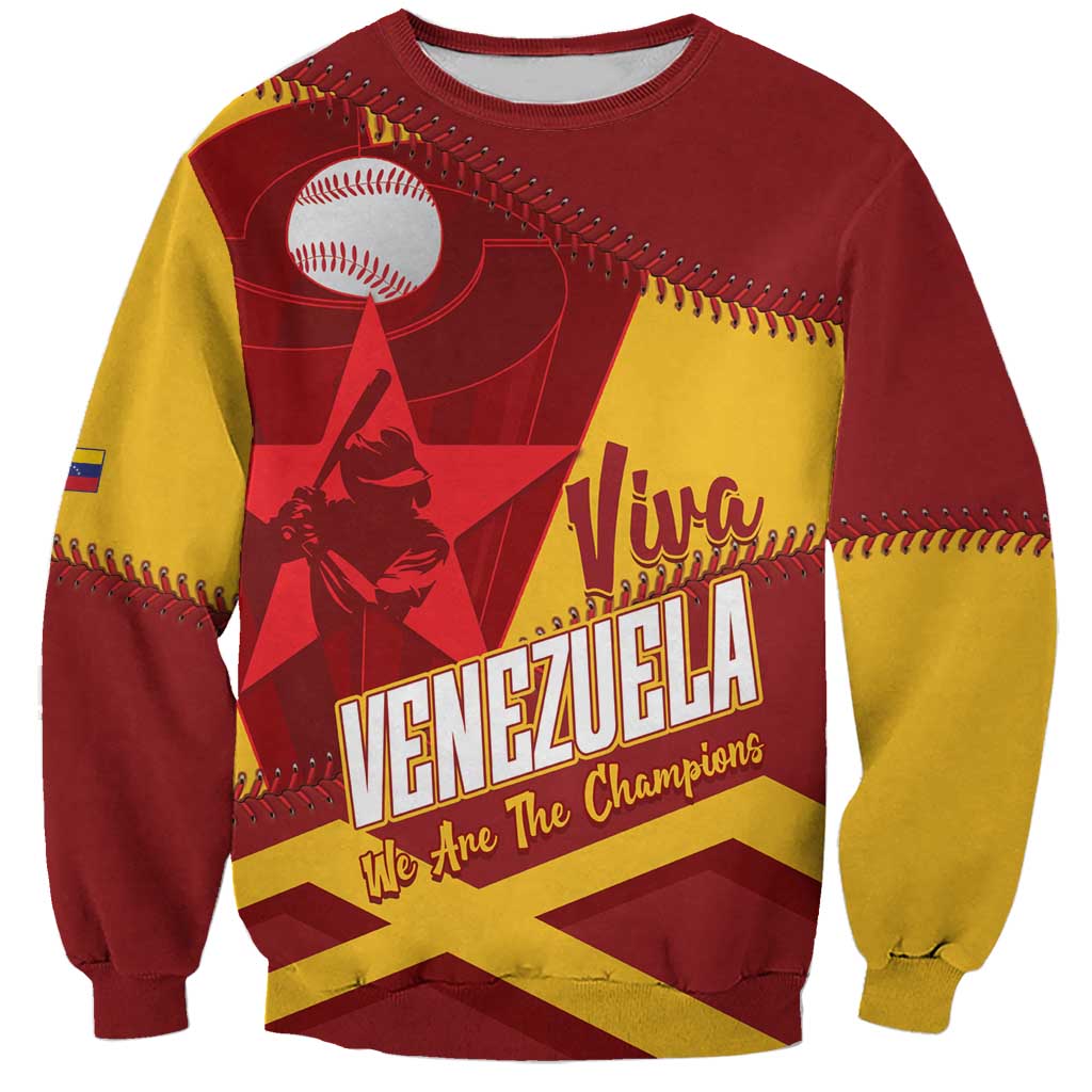 Baseball Venezuela 2026 Custom Sweatshirt 1st Champions Proud Red Version
