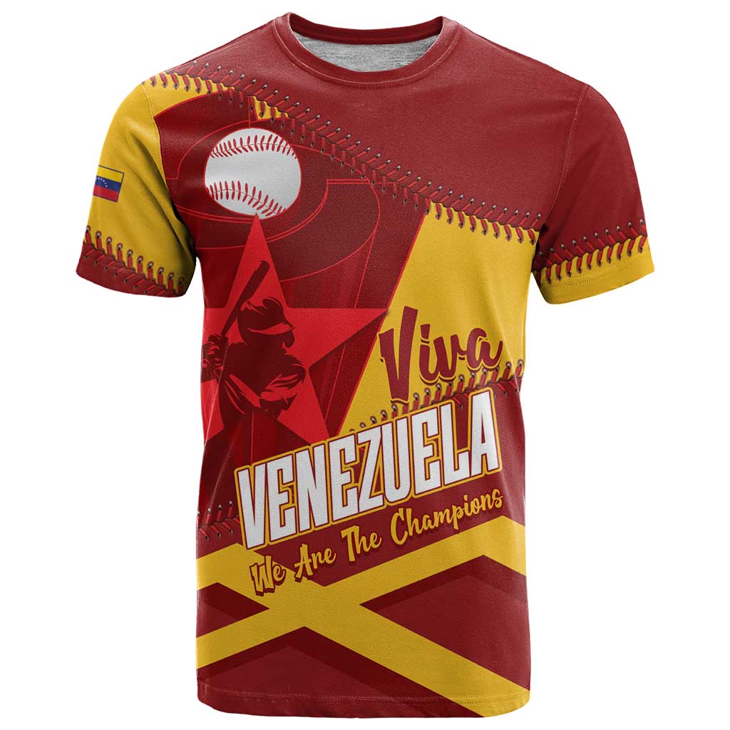Baseball Venezuela 2026 Custom T Shirt 1st Champions Proud Red Version