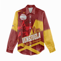 Baseball Venezuela 2026 Custom Women Casual Shirt 1st Champions Proud Red Version