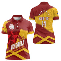 Baseball Venezuela 2026 Custom Women Polo Shirt 1st Champions Proud Red Version