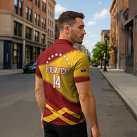 Baseball Venezuela 2026 Custom Zipper Polo Shirt 1st Champions Proud Red Version