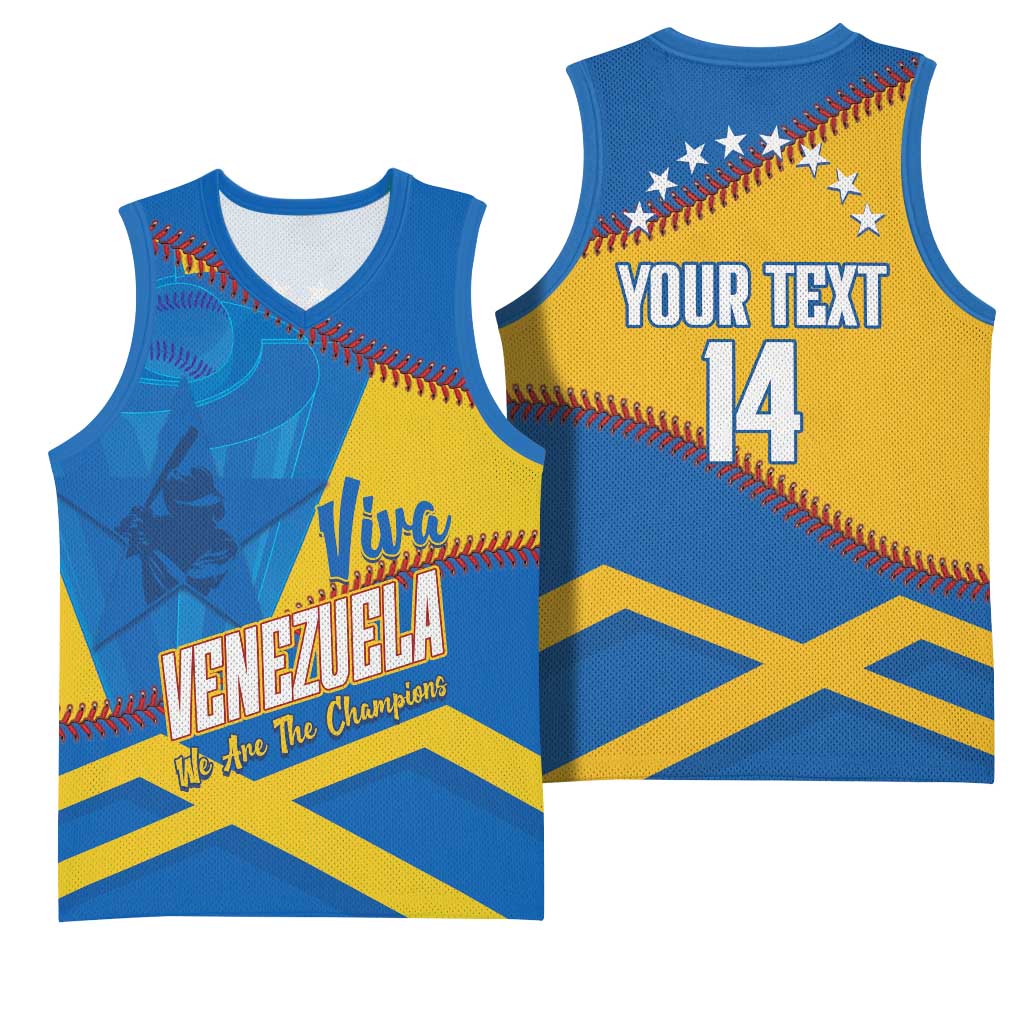 Baseball Venezuela 2026 Custom Basketball Jersey 1st Champions Proud Blue Version