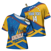 Baseball Venezuela 2026 Custom Cross Shoulder Shirt 1st Champions Proud Blue Version