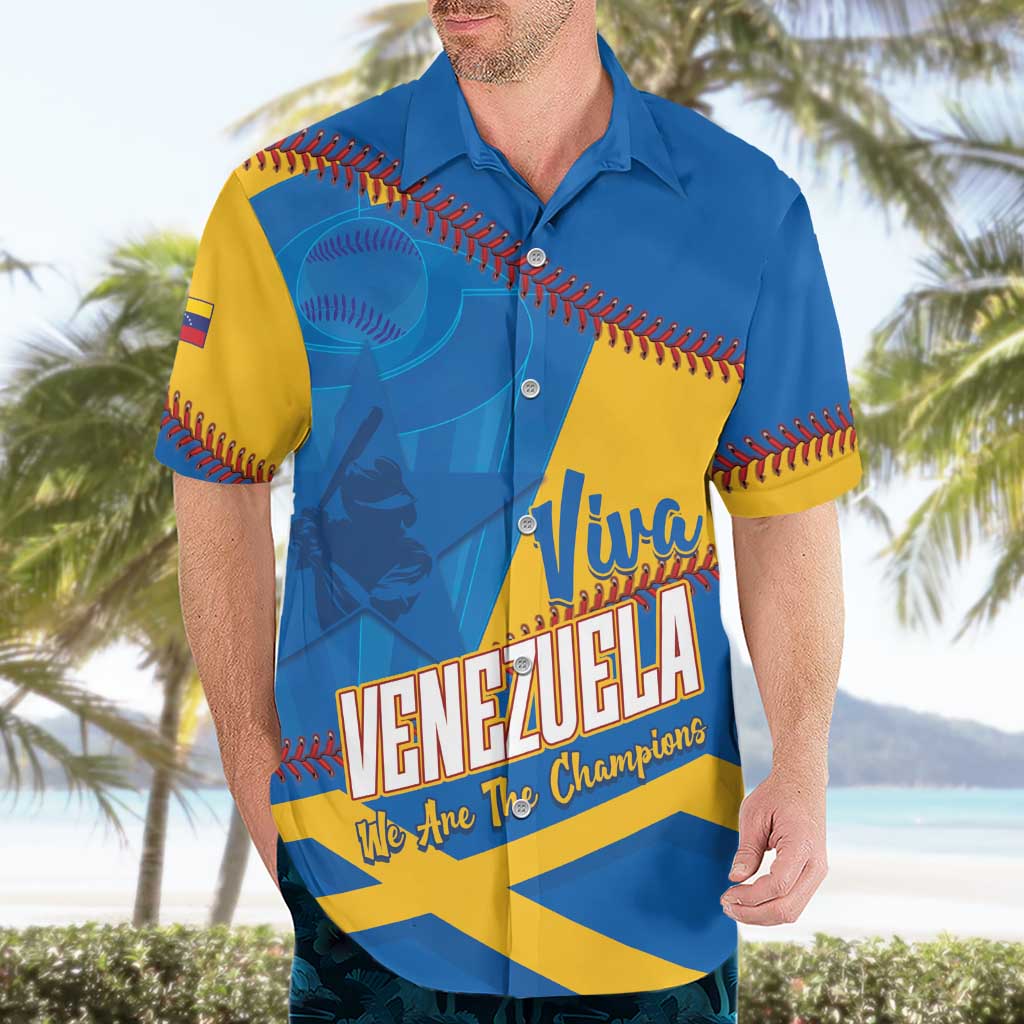 Baseball Venezuela 2026 Custom Hawaiian Shirt 1st Champions Proud Blue Version