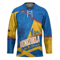 Baseball Venezuela 2026 Custom Hockey Jersey 1st Champions Proud Blue Version