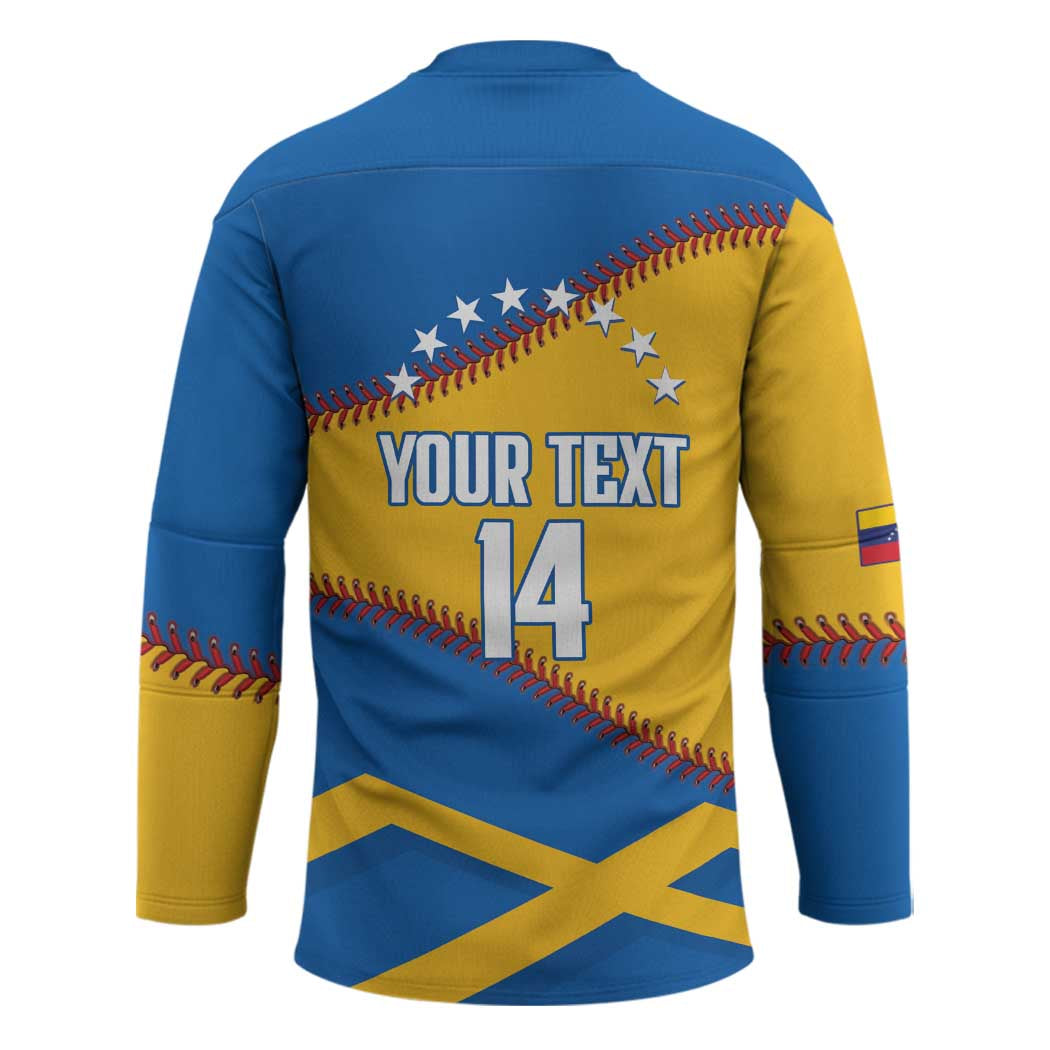 Baseball Venezuela 2026 Custom Hockey Jersey 1st Champions Proud Blue Version