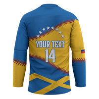 Baseball Venezuela 2026 Custom Hockey Jersey 1st Champions Proud Blue Version