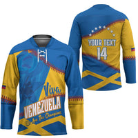 Baseball Venezuela 2026 Custom Hockey Jersey 1st Champions Proud Blue Version