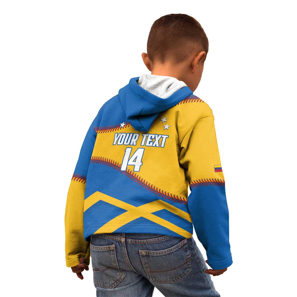 Baseball Venezuela 2026 Custom Kid Hoodie 1st Champions Proud Blue Version