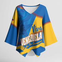 Baseball Venezuela 2026 Custom Kimono Sleeve Blouse 1st Champions Proud Blue Version