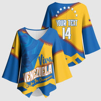 Baseball Venezuela 2026 Custom Kimono Sleeve Blouse 1st Champions Proud Blue Version