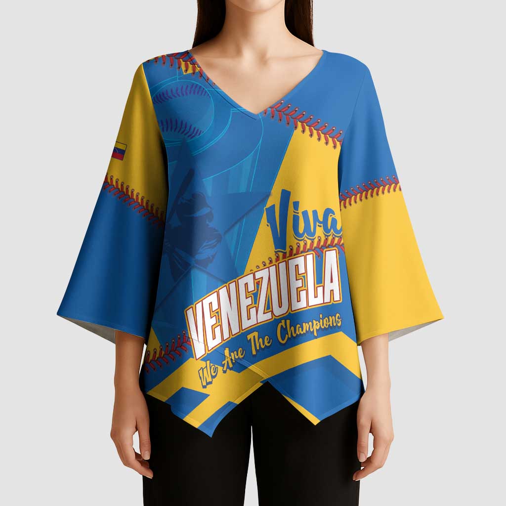 Baseball Venezuela 2026 Custom Kimono Sleeve Blouse 1st Champions Proud Blue Version