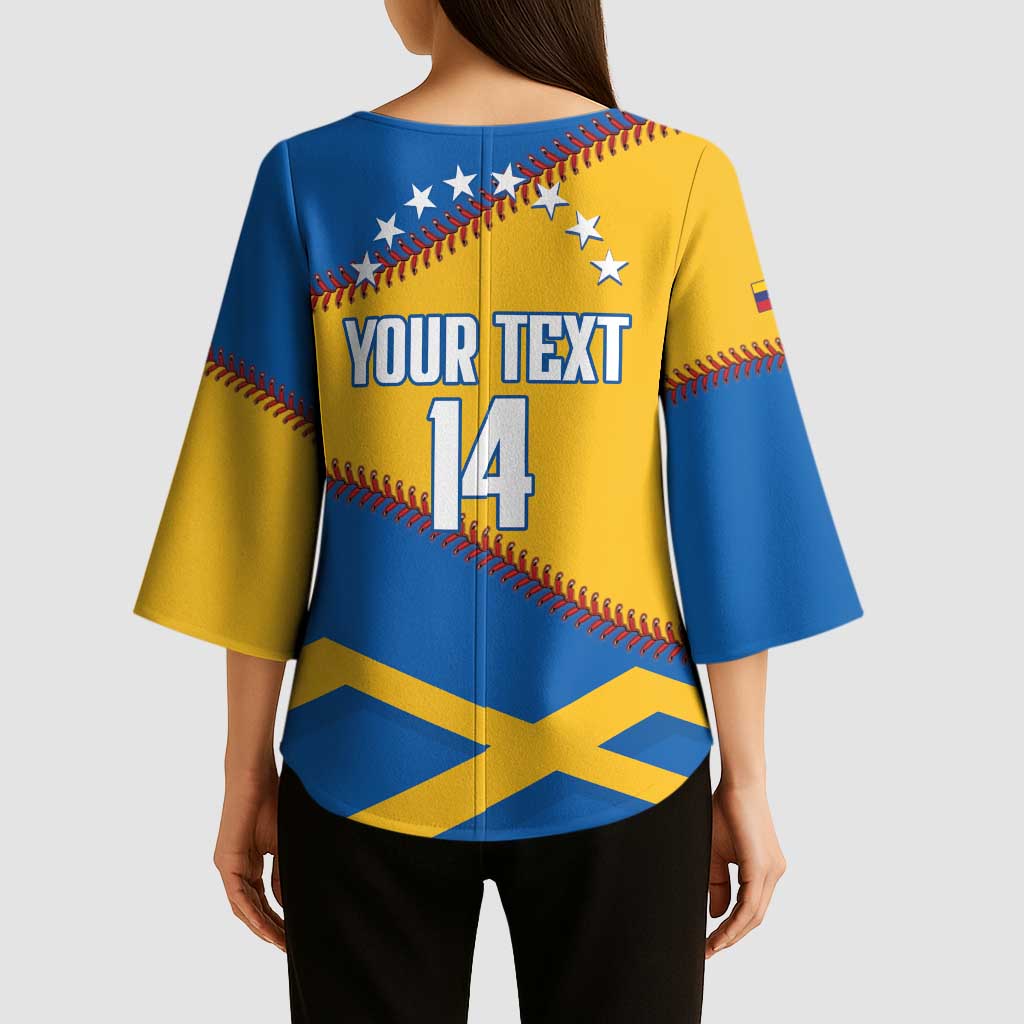 Baseball Venezuela 2026 Custom Kimono Sleeve Blouse 1st Champions Proud Blue Version